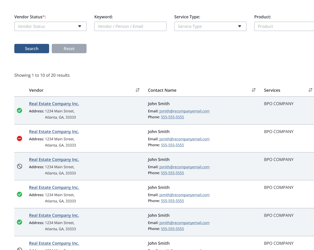 Vendor Management